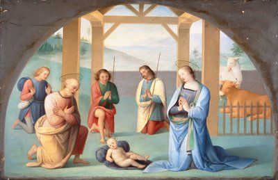 Adoration of the Infant Christ (After Perugino) by Annie Louisa Swynnerton