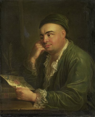 A Man with a Drawing of Flowers, so-called Portrait of Jacob Feitama Jr, Merchant in Amsterdam by Anonymous