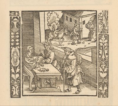 Arrival of Two Pilgrims in a Village by Anonymous