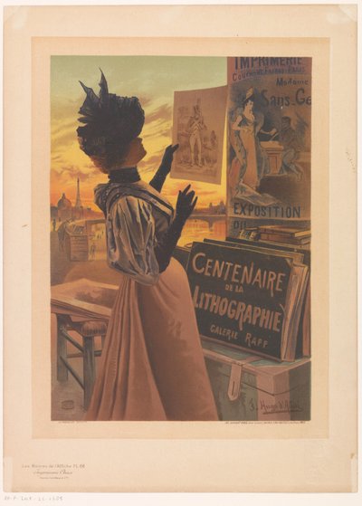 Advertisement for the Exposition du Centenaire de la Lithographie Organized by Galerie Rapp by Anonymous