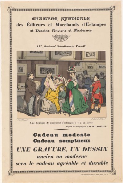 Poster of the Chambre Syndicale des Éditeurs et Marchands d