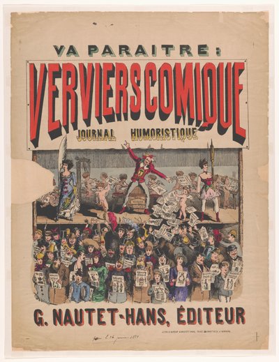 Poster for the Magazine Verviers Comique Journal Humoristique by Anonymous