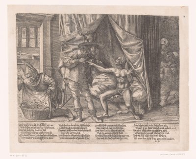 Allegory with a Man Putting a Chastity Belt on a Woman by Anonymous