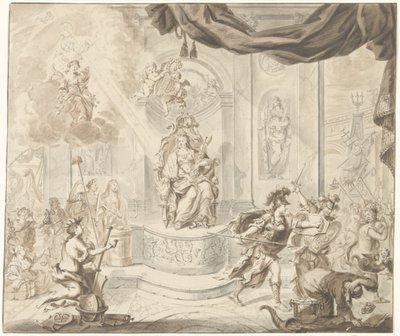Allegory on the Expulsion of the Wind Traders from the Amsterdam Stock Exchange, 1763 by Anonymous
