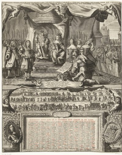 Allegory on the Peace with England in 1674 and the Almanac for the Year 1675 by Anonymous