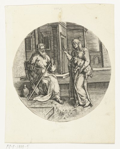 Anna Bringing the Blind Tobit a Kid Goat by Anonymous
