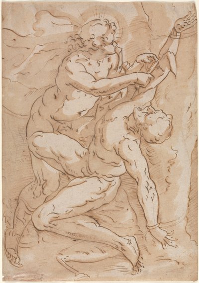 Apollo Flaying Marsyas (recto) by Anonymous