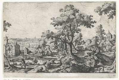 Apollo Killing Coronis (Landscapes with Mythological and Biblical Representations series) by Anonymous