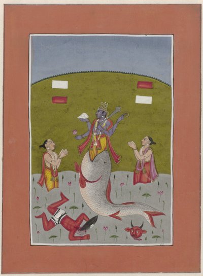 Avatar of Vishnu Emerging from the Mouth of a Fish (Avatars of Vishnu series) by Anonymous
