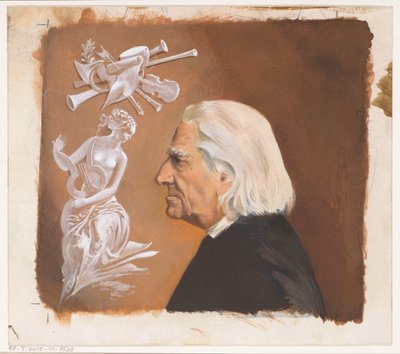 Cover Design for: Jean Rousselot, Franz Liszt. The Life of a Great Composer, c. 1961 by Anonymous