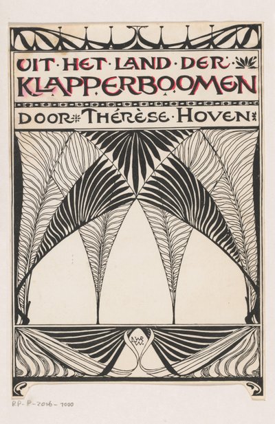 Cover Design for: Thérèse Hoven, From the Land of the Coconut Trees, 1897 by Anonymous