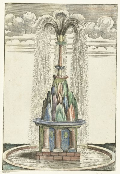 Basin with Mountain in Round Basin by Anonymous