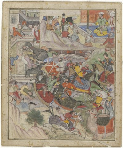 Siege of a City and a Prince Speaking with a Military Commander by Anonymous