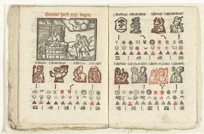 Pages with the Prediction for the Month of October, 1712 by Anonymous