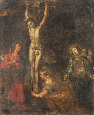 Christ on the Cross, with the Mother of Sorrows and Saints John the Evangelist and Mary Magdalene by Anonymous