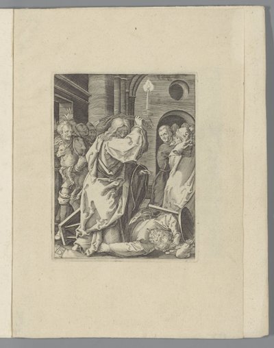 Christ Drives the Money Changers from the Temple (The Small Passion series) (Passio Christi Ab Alberto Durer Nurenburgensi Effigiata series) by Anonymous