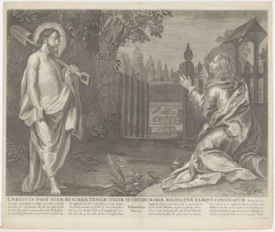 Christ Appearing as a Gardener to Mary Magdalene (Noli me tangere) (series title: Royal Bible) by Anonymous