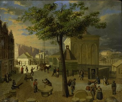 The Slijpsteenmarkt with the Building 