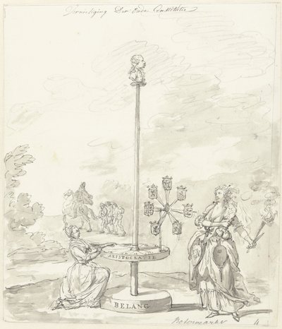 The Destruction of the Old Constitution, Decoration at the Botermarkt, 1795 by Anonymous