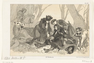 The Fatal Fall of William III During a Hunt, 1702 by Anonymous