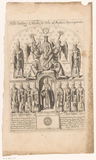 Saint Nicholas Surrounded by Popes by Anonymous
