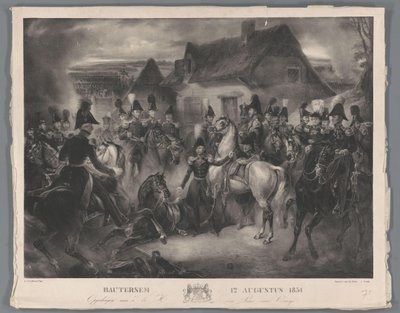 The Replacement of the Wounded Horse of the Prince of Orange (the Later King William II), During the Battle of Boutersem, 12 Aug. 1831 by Anonymous