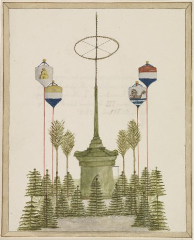 Decoration Around the Pump on the Great Market in Middelburg, on the Arrival of H.M. King William III in that City, on May 21, 1862 by Anonymous