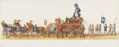 Delft Procession of 1873 (Eighth Plate) (Costumed Procession Held by Members of the Delft Student Corps on July 8, 1873, Representing: The Entry of Charles of Egmond, Duke of Guelders, Count of Zutphen, into Arnhem in 1492) by Anonymous