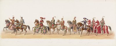 Delft Parade of 1873 (Seventh Plate) (Costumed Parade Held by the Members of the Delft Student Corps on July 8, 1873, Representing: The Entry of Charles of Egmond, Duke of Guelders, Count of Zutphen, into Arnhem in 1492) by Anonymous