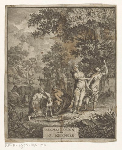 Diana and Shepherds (Title Page for: Gerard Kempher, Shepherd Songs, 1732) by Anonymous