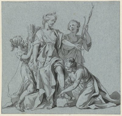 Diana Being Prepared for the Hunt by Her Nymphs by Anonymous