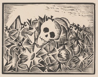 Skull among War Crosses (Against War and Fascism) by Anonymous