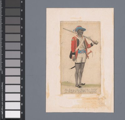 A Black Soldier in the Service of the British East India Company by Anonymous