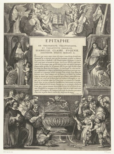 Epitaph for Isabella Clara Eugenia, 1633 by Anonymous