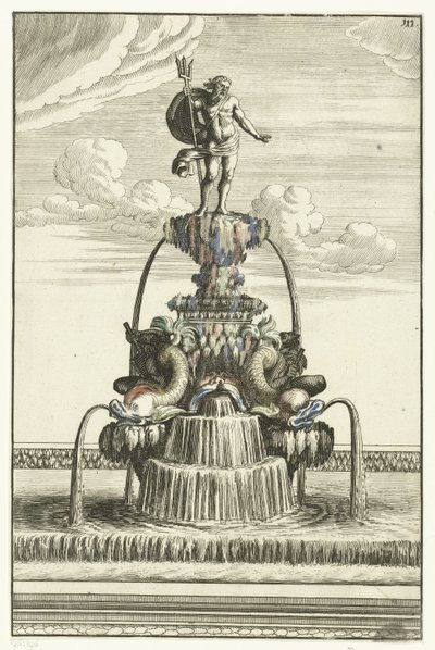Fountain with Statue of Neptune by Anonymous