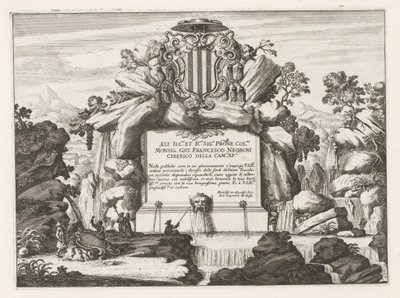 Fountain with Dedication to and Coat of Arms of Giovanni Francesco Negroni by Anonymous