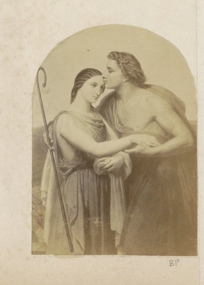 Photoreproduction of a print of a shepherd and shepherdess by Anonymous