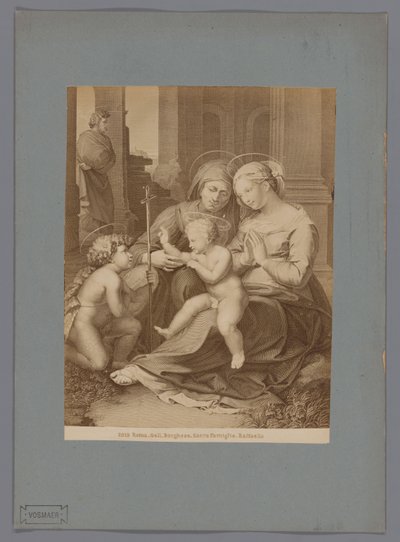 Photoreproduction of an Engraving after the Painting Holy Family by Raphael by Anonymous