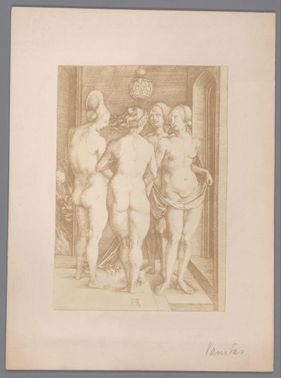 Photo Reproduction of an Engraving of Four Naked Women by Albrecht Dürer by Anonymous