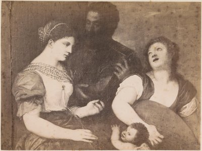 Photo Reproduction of the Painting Allegory of Love after Titian by Anonymous