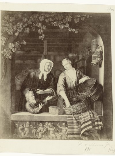 Photoreproduction of the Painting The Grocer by Frans van Mieris II by Anonymous