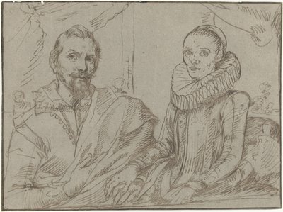 Frans Snijders and His Wife Margaretha de Vos by Anonymous