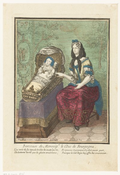 French King in a Cradle by Anonymous