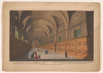 Gallery in the Vatican Library, The New Gallery of the Vatican Library at Rome / La Galarie Nouvelle de la Bibliotheque Vaticane a Rome (title on object) by Anonymous