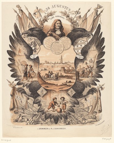 Commemorative Plaque for the Celebration of 200 Years of the Relief of Groningen 1672-1872 by Anonymous