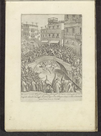 Fight for a Bridge in Venice by Anonymous