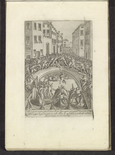 Fight on a Bridge in Venice (Scenes from Venetian Life) by Anonymous