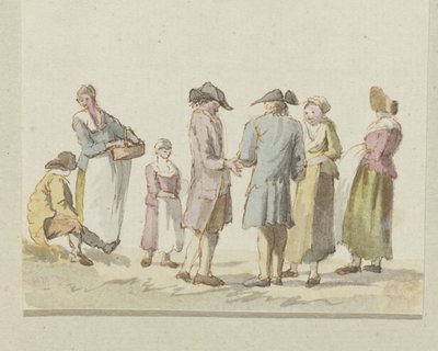 Group of Three Men and Four Women by Anonymous