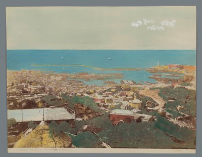 View of Genoa and the Ligurian Sea, Italy (Panorama from Righi Restaurant at Castellaccio) by Anonymous
