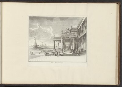 View of Palazzo Montalto on the coast in Naples by Anonymous